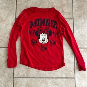 Minnie Mouse Red Long Sleeve Kids Shirt